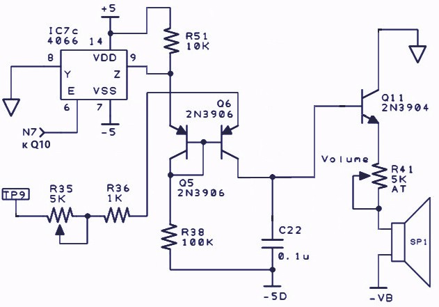 Рис.10 Схема аудио тракта без VCO