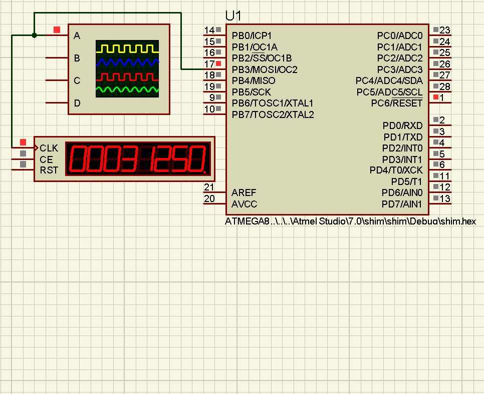 Пример реализации широтно-импульсной модуляции на МК Atmega8